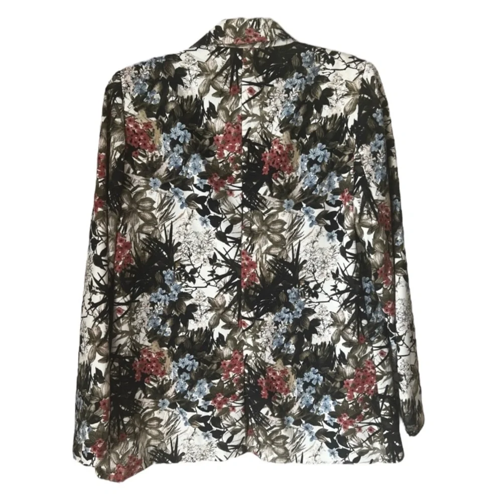 CYNTHIA ROWLEY Multicolored Floral Blazer Size XS -- CAREER / OFFICE - Picture 4 of 8